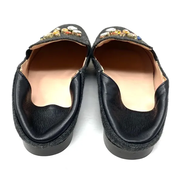 J. Crew Wool Jeweled Loafers