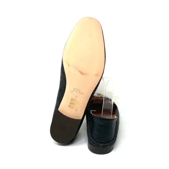 J. Crew Wool Jeweled Loafers