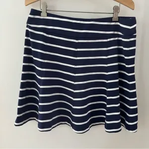 J. McLaughlin Women’s Resort Wear A-Line Navy Blue &amp; White Striped Mini Skirt L