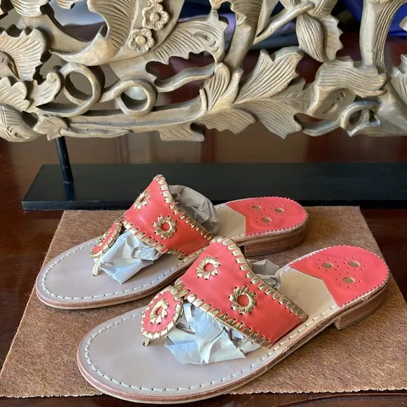 “JACK ROGERS 1960”“NAVAJO” LEATHER SANDALS SIZE 7M EUC