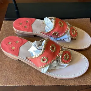 “JACK ROGERS 1960”“NAVAJO” LEATHER SANDALS SIZE 7M EUC