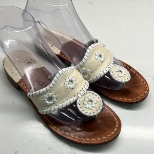Jack Rogers Palm Beach (Bone/White) Women's Sandals Size 5