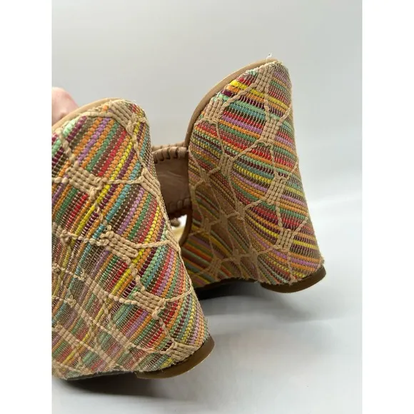 Jack Rogers Women’s Marbella Rainbow Wedge Sandal Size 8.5