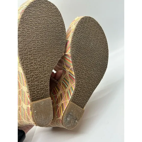 Jack Rogers Women’s Marbella Rainbow Wedge Sandal Size 8.5