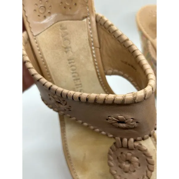 Jack Rogers Women’s Marbella Rainbow Wedge Sandal Size 8.5