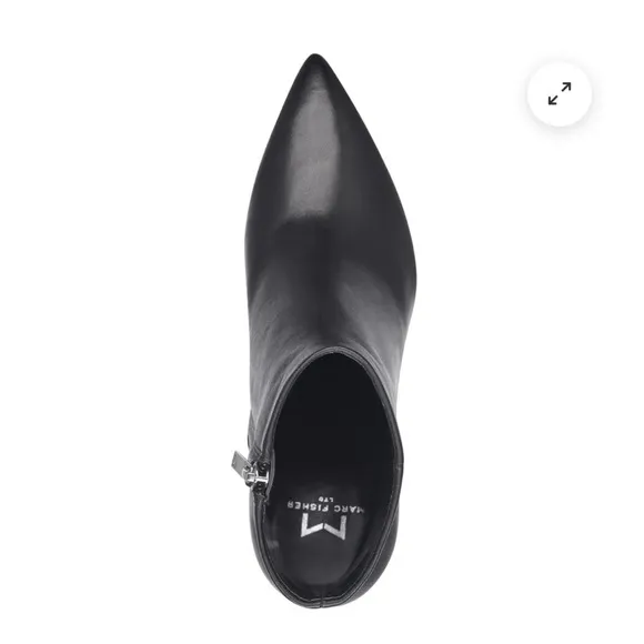 Jarlie Black Leather Ankle Boots by Marc Fisher size 9.5