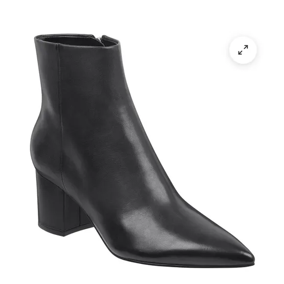 Jarlie Black Leather Ankle Boots by Marc Fisher size 9.5