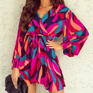 Jasmine Lantern Sleeve Dress