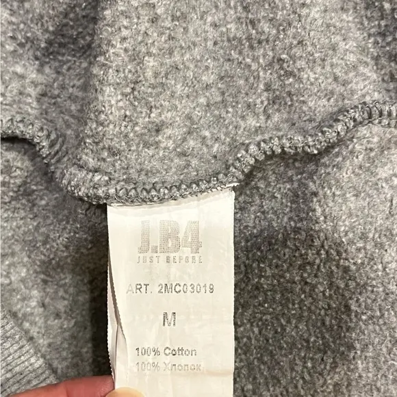 🍕J.B4 Just Before Multi Patch Hoodie | Gray | Medium | Made in Italy