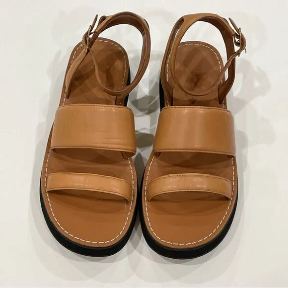 J. Crew, Leather Sandals, Tan, Size 8
