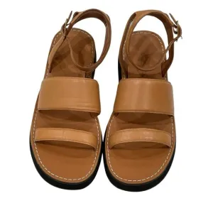 J. Crew, Leather Sandals, Tan, Size 8