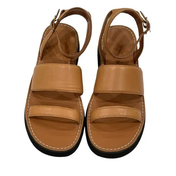 J. Crew, Leather Sandals, Tan, Size 8