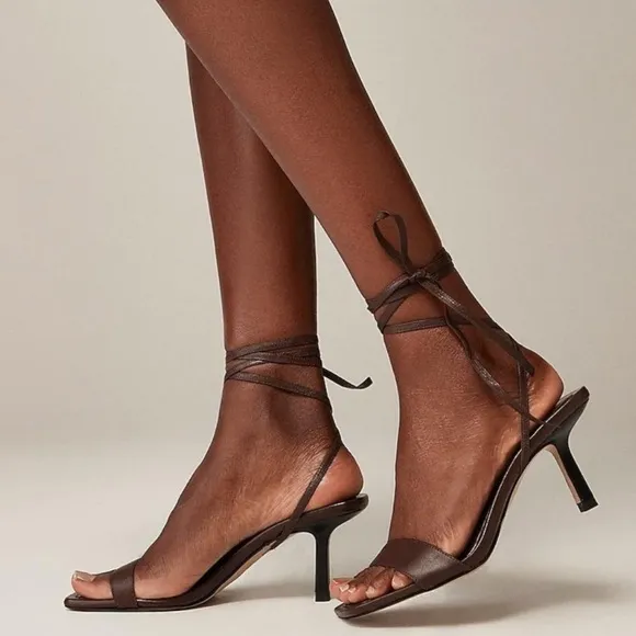 J.Crew Leni Made- in Spain lace-up leather sandals New