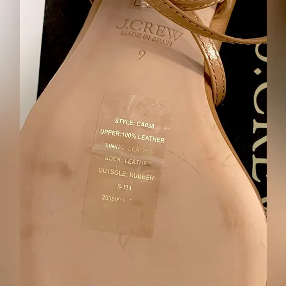 J.Crew Leni Made- in Spain lace-up leather sandals New