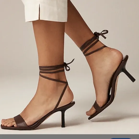 J.Crew Leni Made- in Spain lace-up leather sandals New