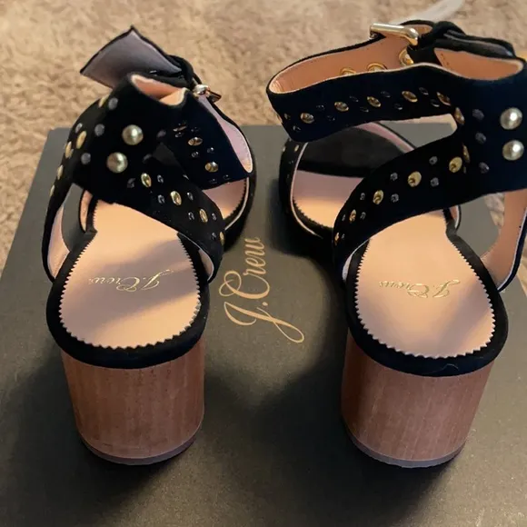 J.CREW Penny Sandals in Studded Suede Shoes AC163