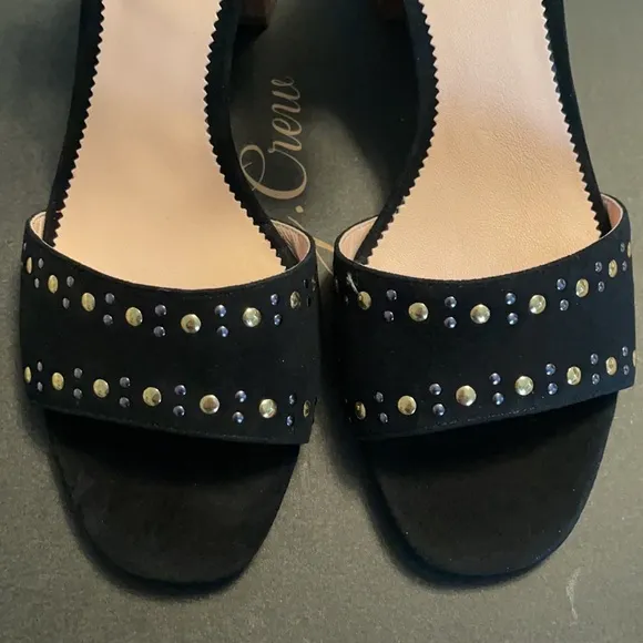 J.CREW Penny Sandals in Studded Suede Shoes AC163