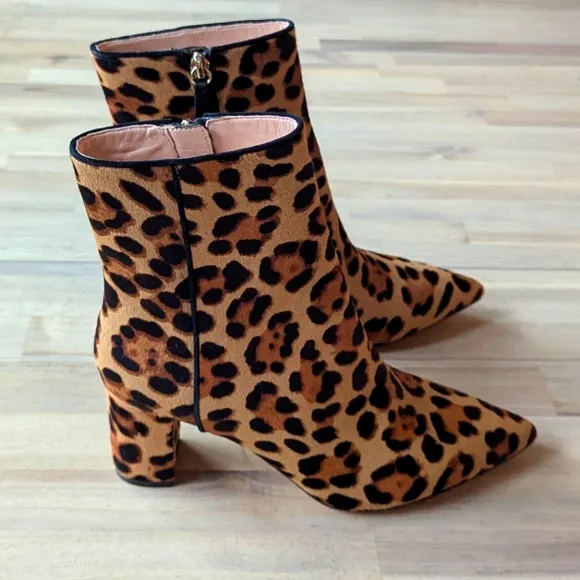 J.CREW Pointed-toe Sadie Boots in Leopard Calf HAIR (Sz. 7.5)