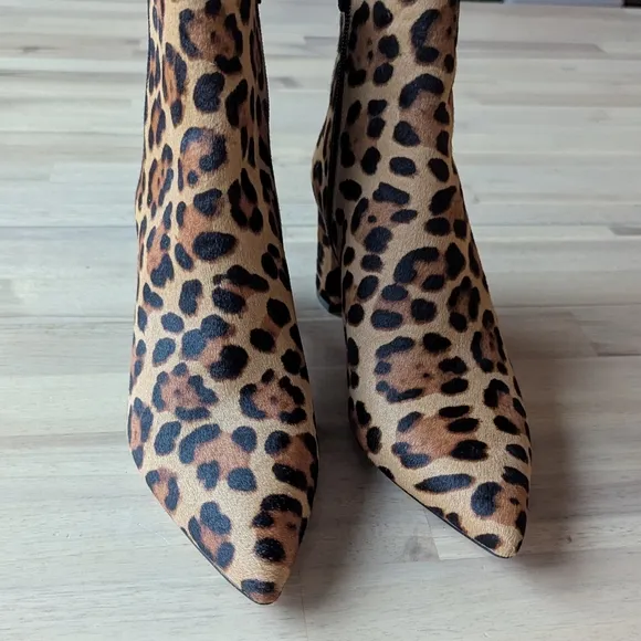 J.CREW Pointed-toe Sadie Boots in Leopard Calf HAIR (Sz. 7.5)