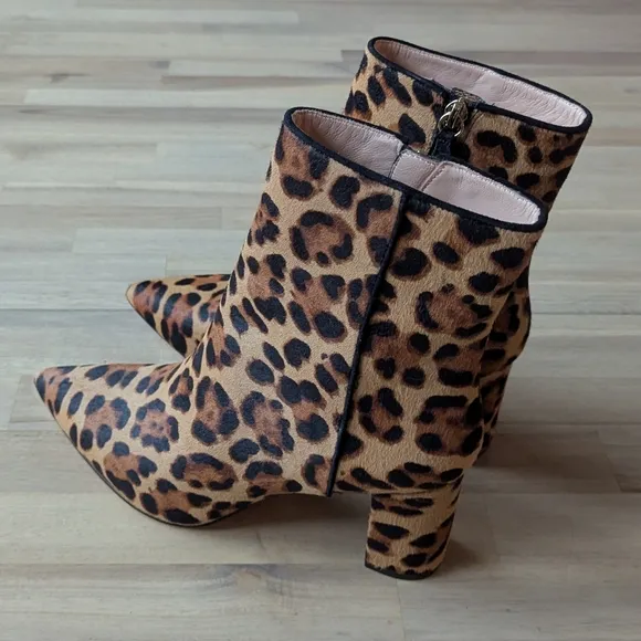 J.CREW Pointed-toe Sadie Boots in Leopard Calf HAIR (Sz. 7.5)