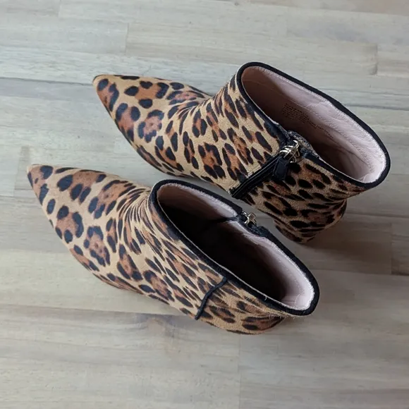 J.CREW Pointed-toe Sadie Boots in Leopard Calf HAIR (Sz. 7.5)