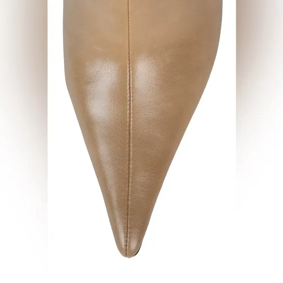 Jeffrey Campbell | Darlings Pointed Toe Heeled Boots In Bone Tan Color Size 8.5