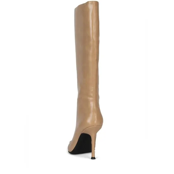 Jeffrey Campbell | Darlings Pointed Toe Heeled Boots In Bone Tan Color Size 8.5