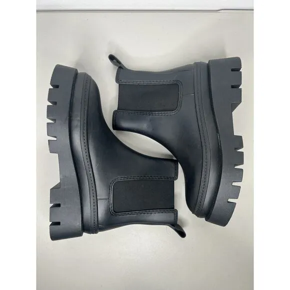 Jeffrey Campbell Women's Boots Rain Storm Platform Chelsea Water Resistant Sz 10