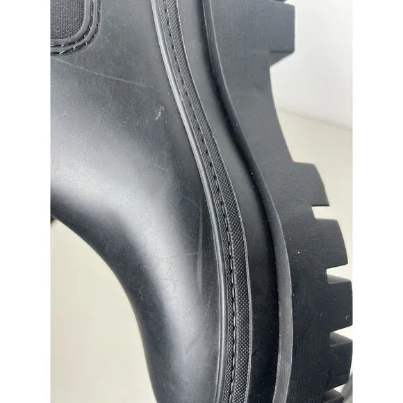 Jeffrey Campbell Women's Boots Rain Storm Platform Chelsea Water Resistant Sz 10
