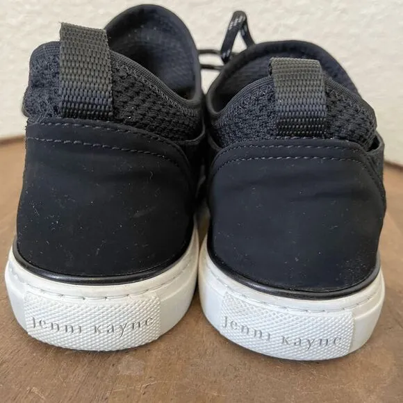 Jenni Kayne Suede Mesh Trainer Black Sneakers Women's Size 38 US 8