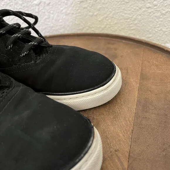 Jenni Kayne Suede Mesh Trainer Black Sneakers Women's Size 38 US 8