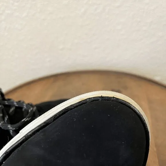 Jenni Kayne Suede Mesh Trainer Black Sneakers Women's Size 38 US 8