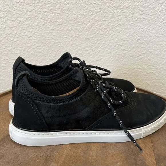 Jenni Kayne Suede Mesh Trainer Black Sneakers Women's Size 38 US 8