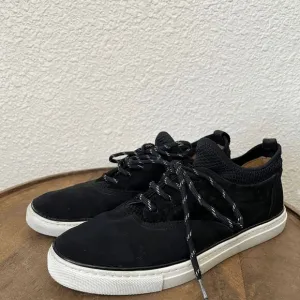 Jenni Kayne Suede Mesh Trainer Black Sneakers Women's Size 38 US 8
