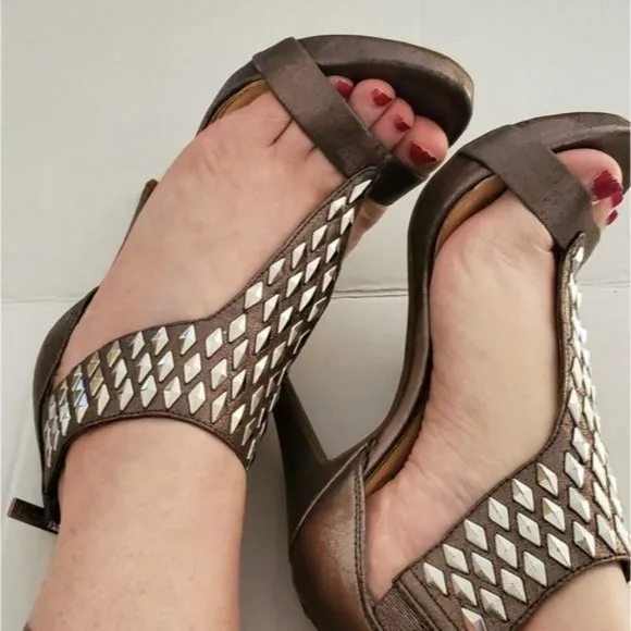 Jessica Simpson Heels Stilettos Shoes Studded Pumps Sandals Women's 5.5 WOMAN'S