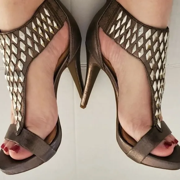 Jessica Simpson Heels Stilettos Shoes Studded Pumps Sandals Women's 5.5 WOMAN'S