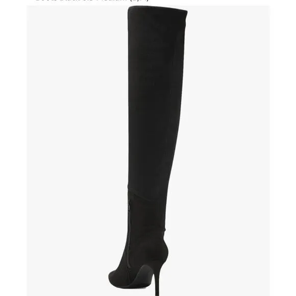 Jessica Simpson Over the Knee Boot Abrine Black Side Pointed Toe Tall Boots 6.5M