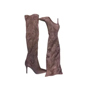 Jessica Simpson Over the Knee Boot Abrine Black Side Pointed Toe Tall Boots 6.5M