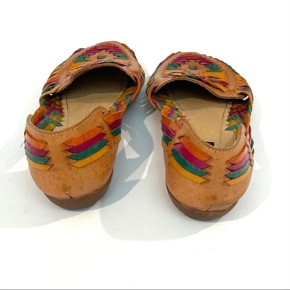 Jewel tone huarache sandals