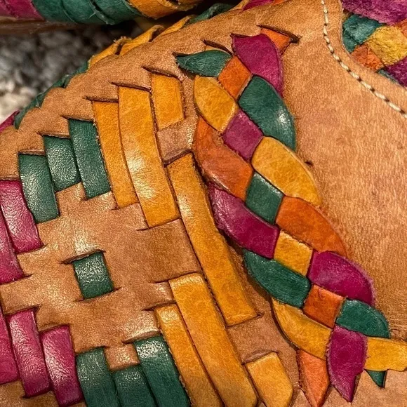 Jewel tone huarache sandals