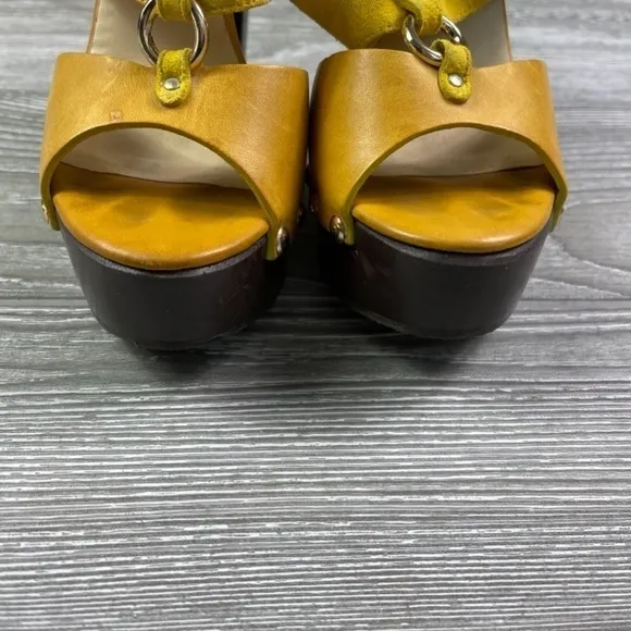 JIMMY CHOO Ankle Wrap Sandals - Studded &amp; Stacked Heel