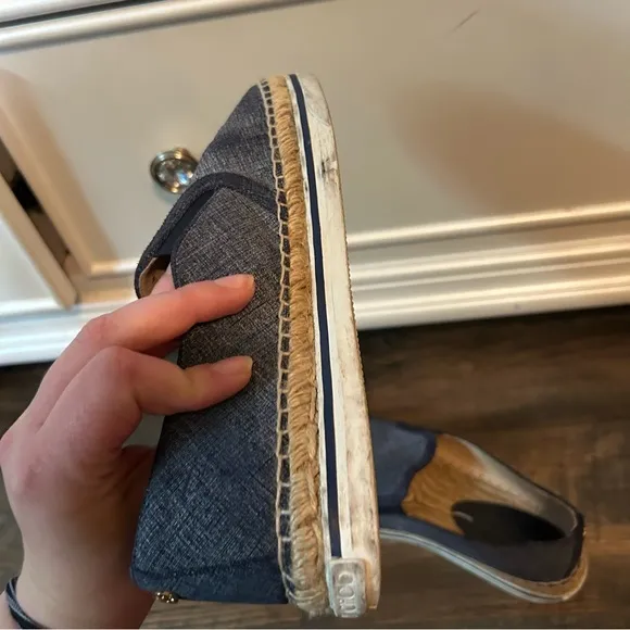 Jimmy Choo Denim Espadrille Loafers Size 38.5 (8)