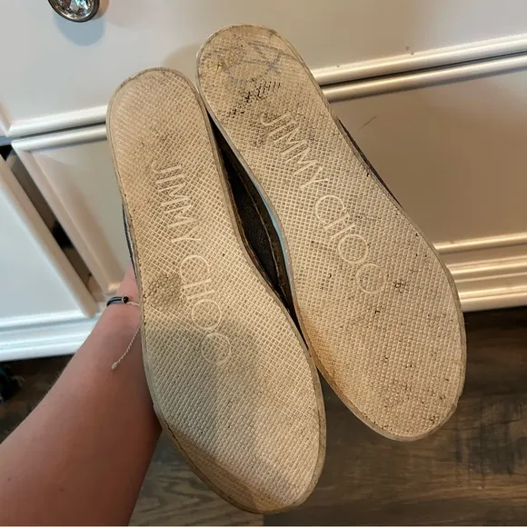 Jimmy Choo Denim Espadrille Loafers Size 38.5 (8)
