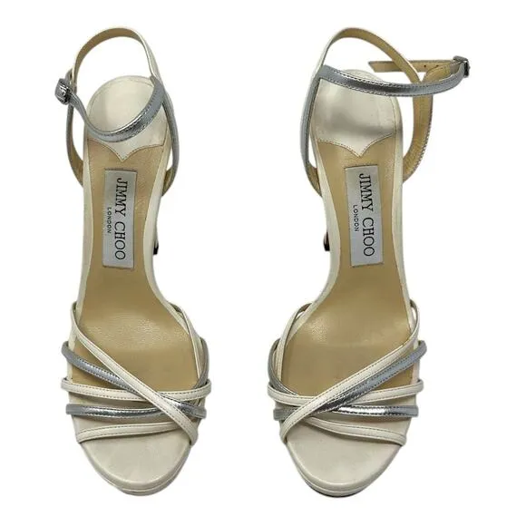Jimmy Choo Women's Lilah 100 High-Heel Platform Sandals Size 37.5
