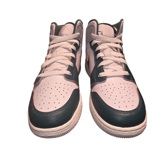 Jordan 1 Mid SE GS Sneaker White Green Sail Size 6.5Y Women's 8 FQ8088 103