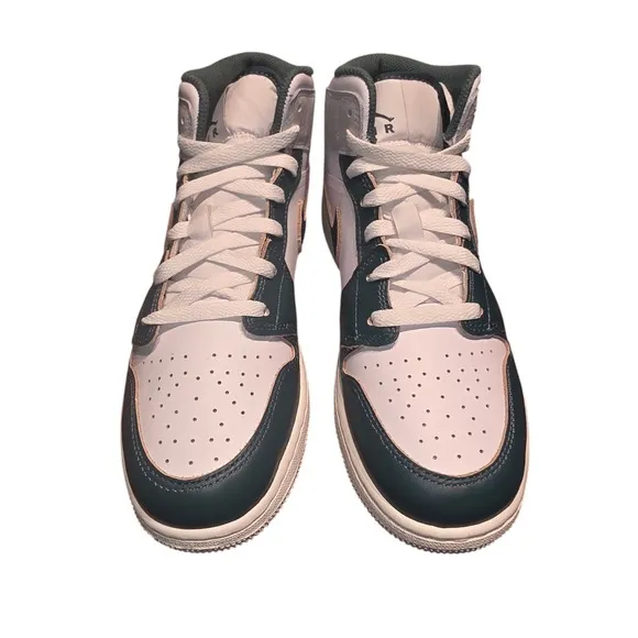 Jordan 1 Mid SE GS Sneaker White Green Sail Size 6.5Y Women's 8 FQ8088 103