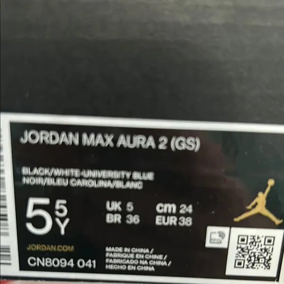 Jordan Black and Blue Basketball Sneakers
