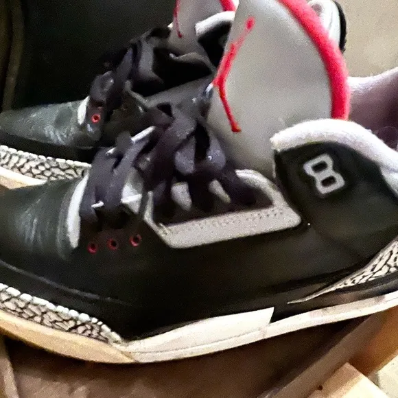 Jordan Black and Gray Sneakers with Classic Silhouette