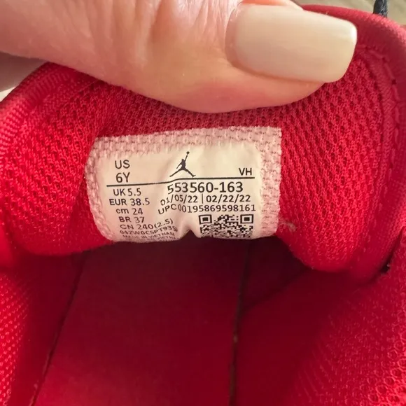 Jordan Red and Black Low-Top Sneakers