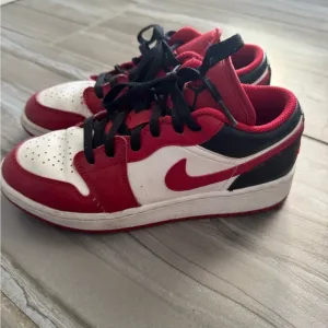 Jordan Red and Black Low-Top Sneakers